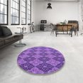 thumbnail image 4 of Ahgly Company Machine Washable Indoor Square Transitional Purple Amethyst Purple Area Rugs, 4' Square, 4 of 7