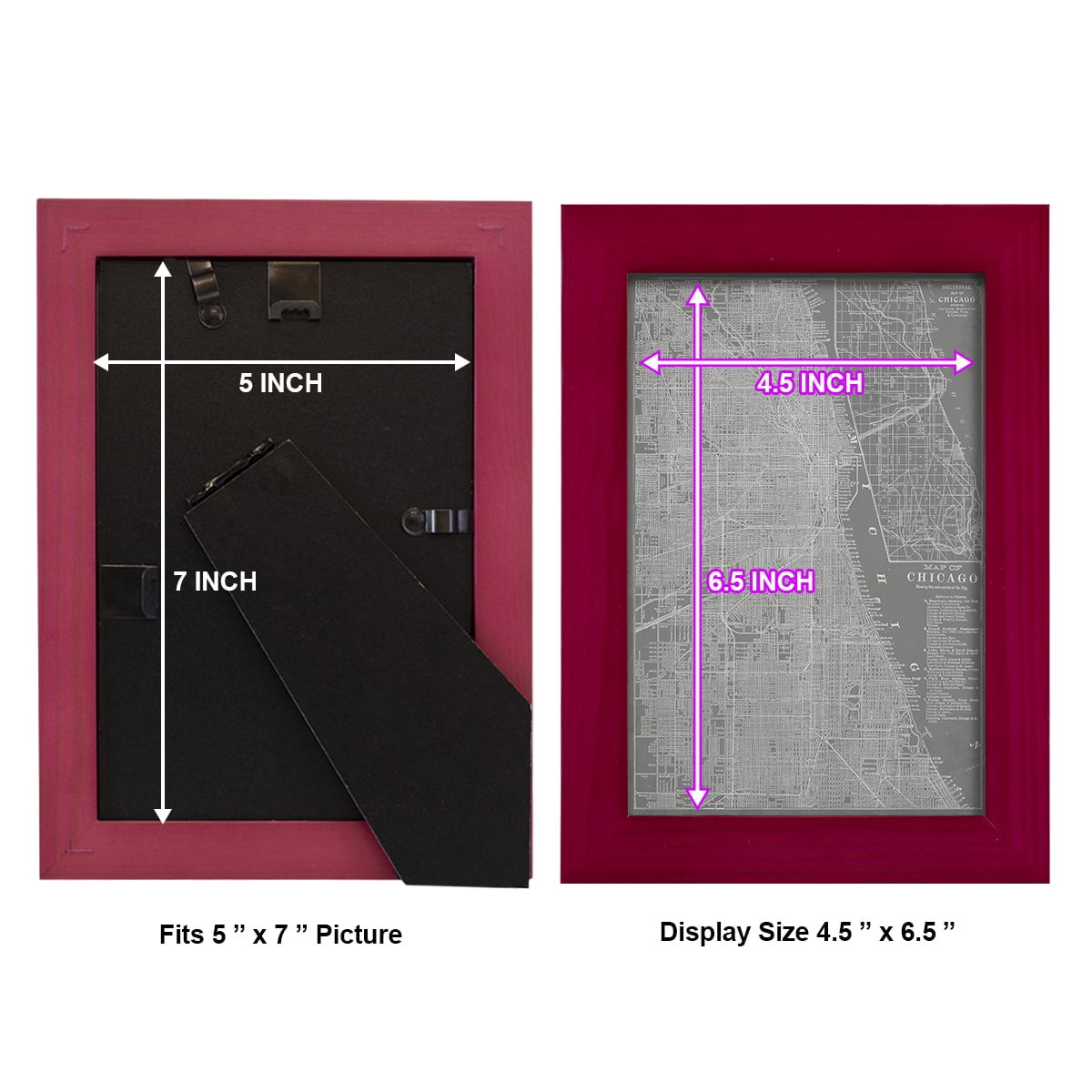 City Map of Chicago -Framed Print w/glass-Cherry Red