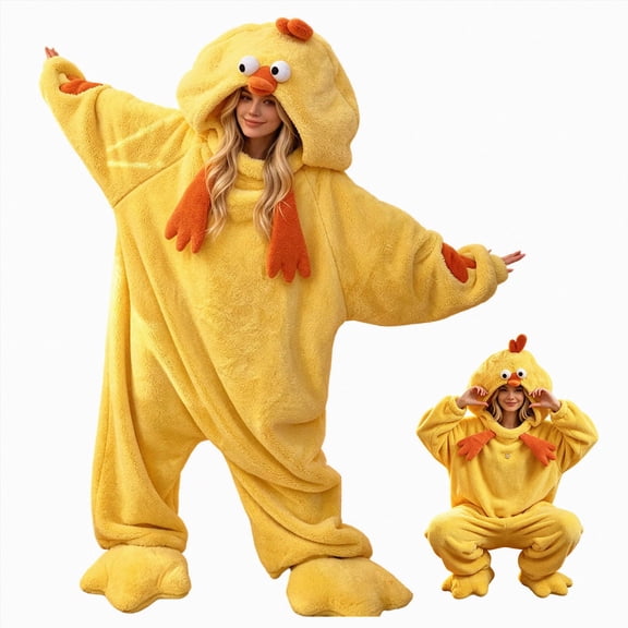 Blanket Soft Flannel Wearable Blanket Hoodie Cartoon Chicken Sleeping Bag Chicken Costume Blanket