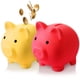 thumbnail image 1 of 2 Piezas Linda Alcancía Linda Hucha de Cerdo de Plástico Adultos Alcancía Irrompible Hucha de Cerdo Hucha Moneda Caja de Ahorro de Plástico para Niños Niñas Niños Fokelyi WRLF-572-4, 1 of 4