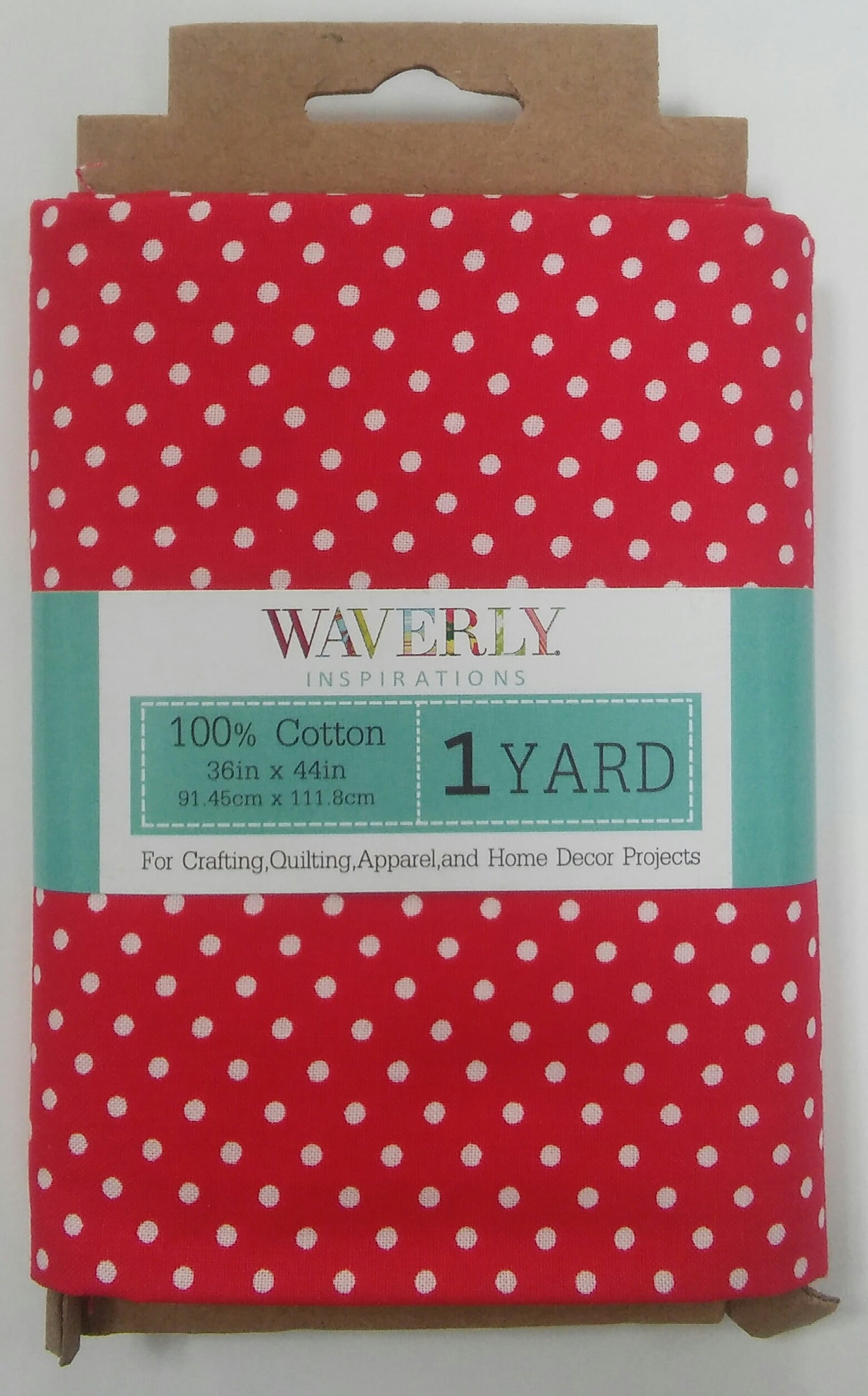 (4 pack) Waverly Inspirations 1 Yard Cut 100% Cotton Medium Dot Print Fabric, Poppy Red, 44" Wide for Quilting & Sewing
