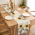 thumbnail image 3 of Sunflower Table Runner - 60 Inch Long, Kitchen Dining Table Runner Dresser Scarves, Yellow Summer Botanical Floral Farmhouse Farmhouse Decor for Coffee Tables Wedding Party Banquet, 3 of 8