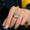 thumbnail image 4 of Luxury Fashion Gold Plated CZ Micro Pave Bridal Big Sex Leopard Engagement Ring, 4 of 8
