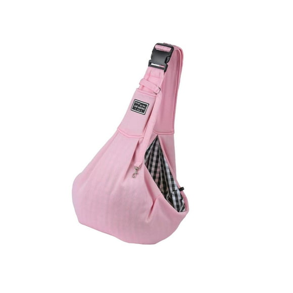 Wweixi Hand Free Pet Sling Carrier Bag Cat Dog Collapsible Single Shoulder Bag Pink