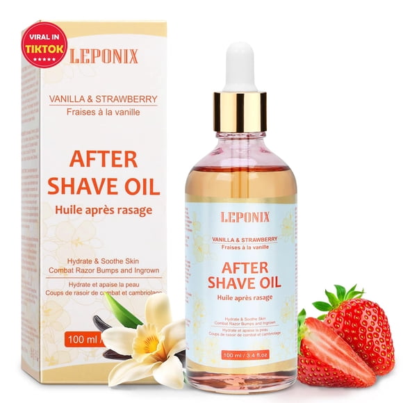 Aceite para después del afeitado LEPONIX 2025, fresa y vainilla, 100 ml, para mujer