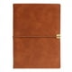thumbnail image 2 of Cuaderno de hojas sueltas de cuero suave tamaño A5, con correa de impresión de gran aspecto, bloc de notas, material de oficina comercial, diario, 2 of 5