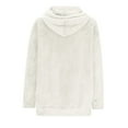 thumbnail image 6 of UAMVSH Womens Oversized Sherpa Hoodie for Winter Warm Fuzzy Fleece Hooded Sweatshirt with Pockets Plush Full Zipper Jacket Coat(X-Large,White), 6 of 6