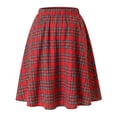 thumbnail image 4 of Agnes Orinda Women's Plus Size A Line Knee Length Flare Plaid Skirts 1X Red, 4 of 8