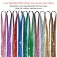 thumbnail image 5 of Hair Tinsel 38 Inch 1200 Strands Glitter Tinsel Hair Extensions Sparkling Shiny Hair Tinsel Strands Heat Resistant for Women Girls 6packs/set (Pink), 5 of 8