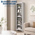 thumbnail image 4 of TacleeKii 6-Tier Bookshelf, Freestanding Bookcase with Open Shelves and Anti-Tip Design, Gray, 4 of 10
