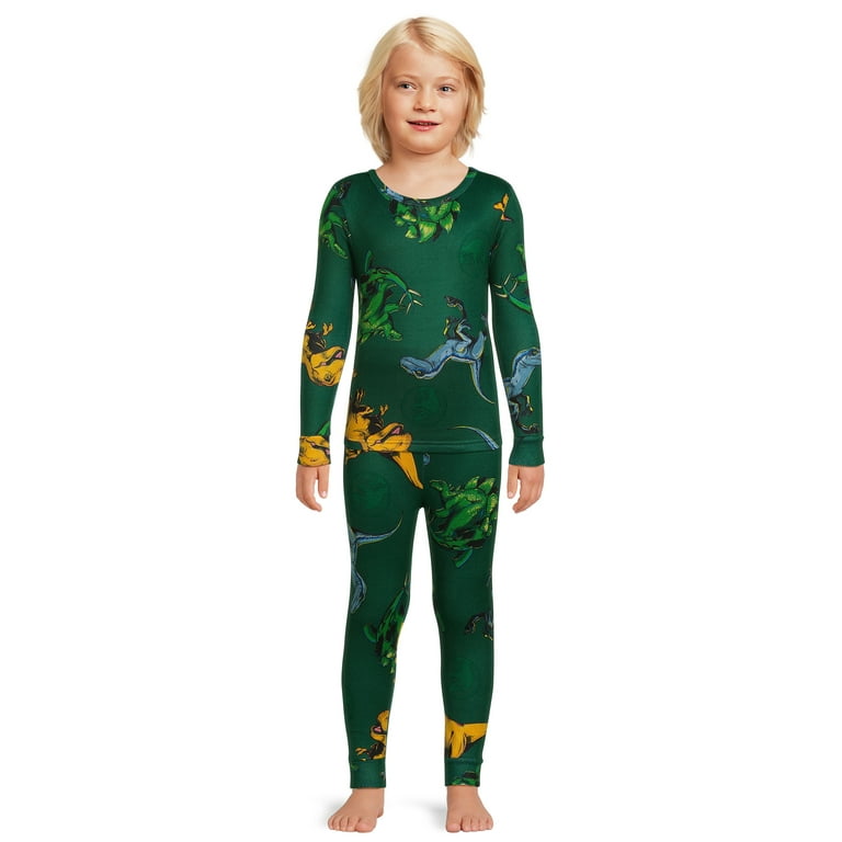 Jurassic World Boys Dinosaur Long Sleeve All Over Print 2 Piece Pajama Sleep Set Sizes 4 10 Walmart