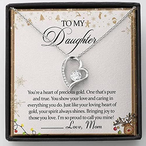 To My Beautiful Daughter Necklace, Forever Heart Necklace, Daughter necklace from mom, Personalized Wedding, Birthday, Unique, Grown Up Daughter, Graduation I am so proud to call you mine