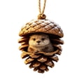 thumbnail image 2 of Kbndieu Forest Animal Christmas Acorn Ornaments, Woodland Animal Ornaments for Tree, Christmas Tree Hanging Decorations for Animal Lovers & Home Holiday Decor, 2 of 7