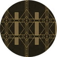 thumbnail image 1 of Ahgly Company Machine Washable Indoor Round Transitional Red Brown Area Rugs, 6' Round, 1 of 7