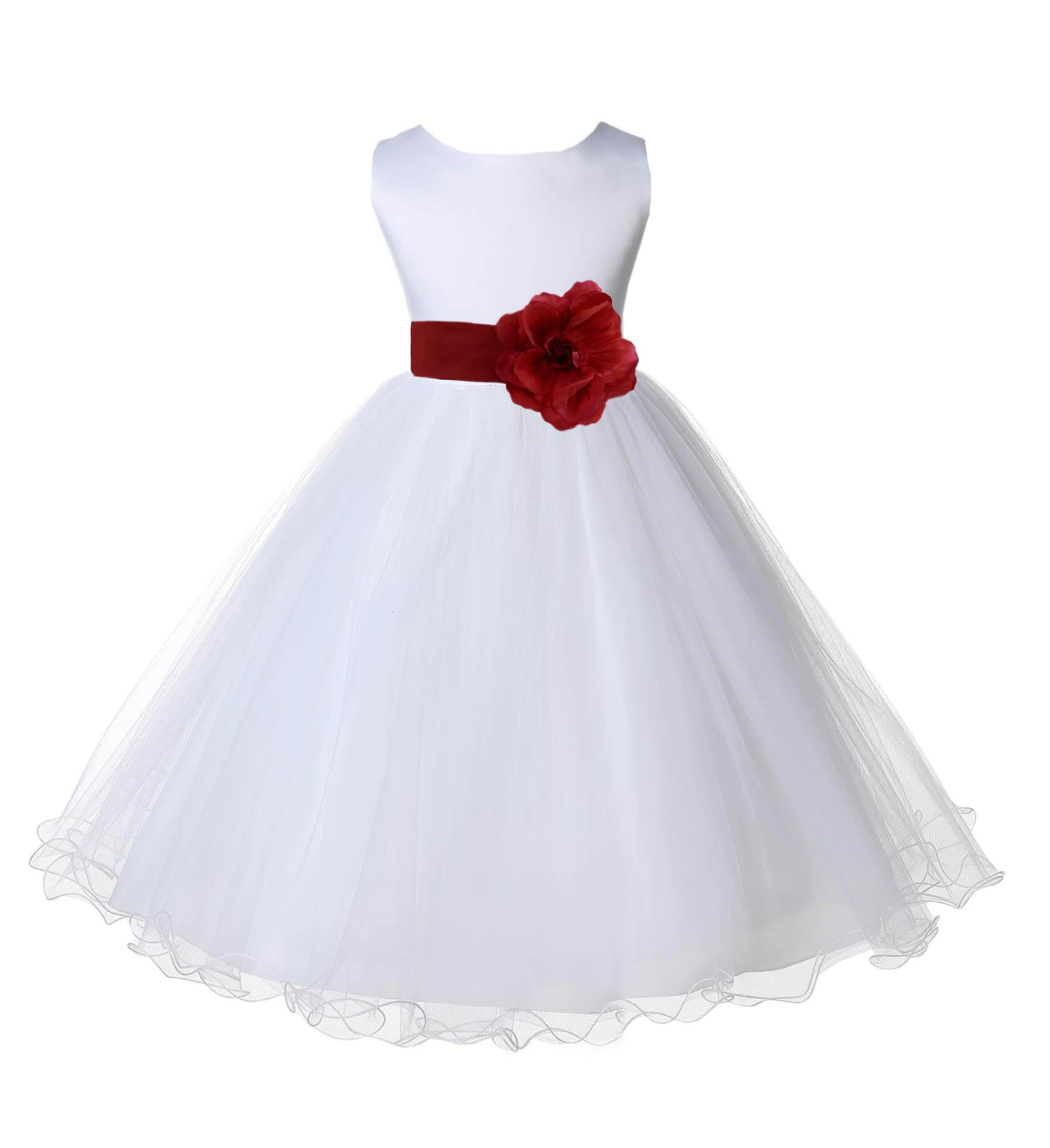 Petals Flower Baby Girl Wedding Easter Junior Bridesmaid Baptism Kid Dress 0-24M