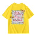 thumbnail image 3 of Arlun Kids Girls First Day of School T-Shirt Little Miss 5th Grade Back to School Short Sleeve Graphic Tee Casual Crew Neck Cute Cartoon Print Casual Tops Classroom Wear 160, 3 of 8