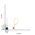 thumbnail image 2 of ANGARA Natural 1 Ct V Prong-Set Trillion Sapphire Drop Earrings in 14K Yellow Gold for Women (Size-5mm) | September Birthstone, Anniversary, Jewelry Gift for Women | Natural Blue Sapphire Earrings, 2 of 7