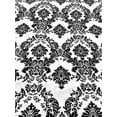 thumbnail image 2 of Lilly Craft Flocking Damask Taffeta Black on White Fabric  58-60" Wide Sold by the Yard, 2 of 3