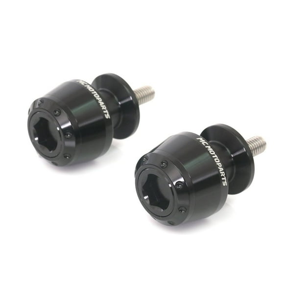 MC MOTOPARTS Bobines de Bras Oscillant CNC Noir 10MM Compatibles avec Vulcan 650 S Z1000 ZX-10R 04-07 Ninja 250R 08-12 EX300