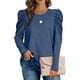 thumbnail image 5 of Blusa casual top de mujer de manga larga color puro elegante de moda para ir de compras ANGGREK Otros, 5 of 6