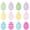 Multicolor #0, variant on Vintage Style Wooden Easter Eggs, 6-Pack of 2.36-Inch Spray-Painted Plastic Holiday Decorations in Assorted Colors for DIY and Gifting
