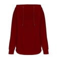 thumbnail image 4 of Mlkoz Off The Shoulder Tops for Womens Sweatshirts Lightweight Pullover Tops Solid Color Long Sleeve Loose Tunic Tops, 4 of 7