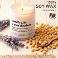 thumbnail image 6 of 7oz White Matte Glass Candle, Lavender Scented, Housewarming Gift, Aromatherapy Candle for New Home, Gift for Family, 6 of 7