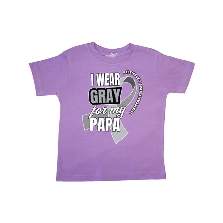 

Inktastic I Wear Gray For My Papa Parkinsons Disease Awareness Gift Toddler Boy or Toddler Girl T-Shirt