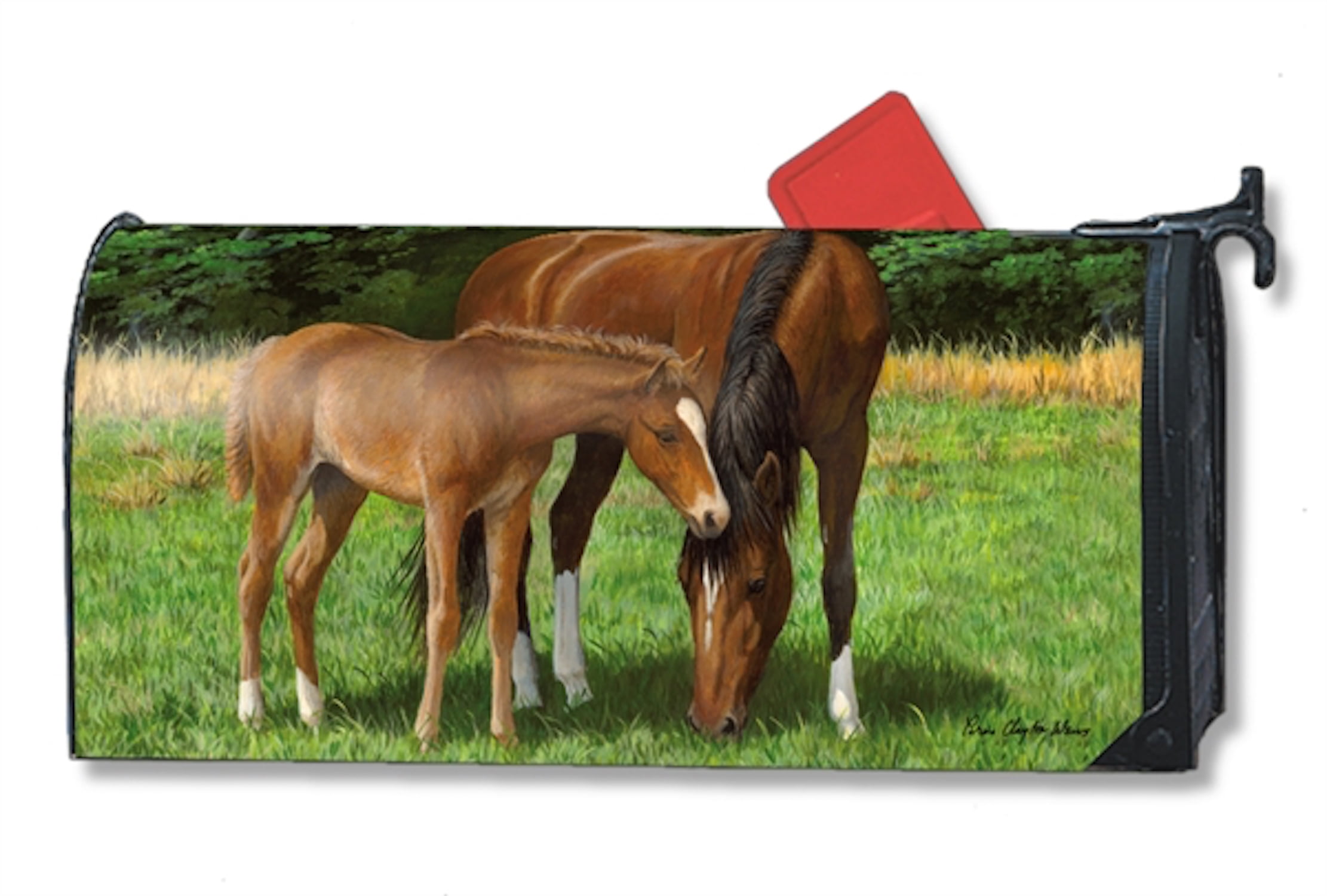 Mare & Foal Horse Mailbox Topper 