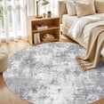 thumbnail image 3 of UERMEI Area Rugs for Living Room 5x5 Round Washable Rug Vintage Pattern Large Non-Slip Stain Resistant Soft Durable Floor Carpet for Bedroom, Dining Room, Home Office - Gray, 3 of 12