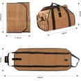 thumbnail image 2 of Large Waxed Canvas Firewood Carrier, Heavy Duty Firewood Log Tote, for Carrying Wood, Fire Place Sturdy Wood Storage Bag with Handles for for Easy Carry, 2 of 7