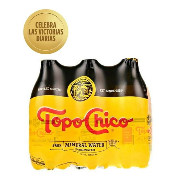 Agua mineral Topo Chico 6 botellas con 600 ml c/u