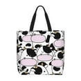 thumbnail image 1 of Balery Cute Animal with Cow Bolsa de Mano para Mujeres con Cremallera, Bolsa de Gimnasio con Compartimentos, Bolsa para Laptop, Bolsa para Trabajo, 1 of 7