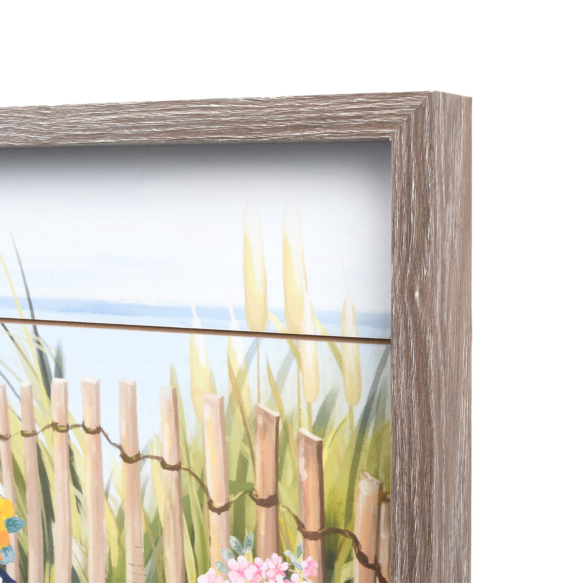 Prinz 23.5" x 15.5" Beach Sign Wall Art, Coastal Wall Decor for Bathroom, Living Room, Bedroom, Multicolor