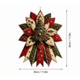 thumbnail image 3 of DIY Quilted Christmas Wreath Making Kit, Xmas Tree Motif Fabric Patchwork Poinsettia Craft Set, Hand‑Sew Material for Indoor Winter Farmhouse Wall Hanging Project, 3 of 7