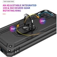 thumbnail image 6 of Grade Drop Impact for Samsung Galaxy A12 Case Galaxy A12 5G Case 360 Metal Rotating Ring Kickstand Holder  Heavy Duty Shockproof Case for Galaxy A12 5G Phone Case (Black), 6 of 14