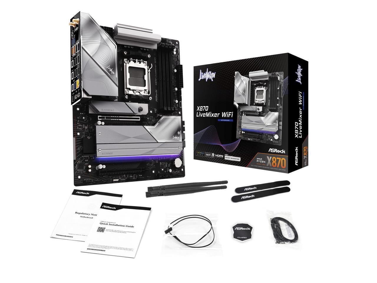 ASRock X870 LiveMixer WiFi AM5 AMD X870 ATX Motherboard
