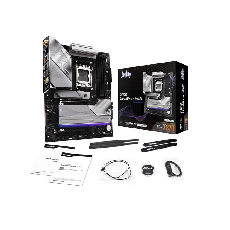 ASRock X870 LiveMixer WiFi ATX マザーボード ASRock X870 LiveMixer WiFi AM5 AMD X870 ATX Motherboard - Walmart.com