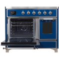 thumbnail image 2 of ILVE Majestic II 40" Electric Glass Door Metal Range in Midnight Blue/Chrome, 2 of 3