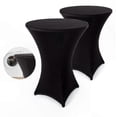 thumbnail image 3 of Anthracite Stretch Bar Table Covers for Bistro and Pub Use - Washable and Durable Design, 3 of 5