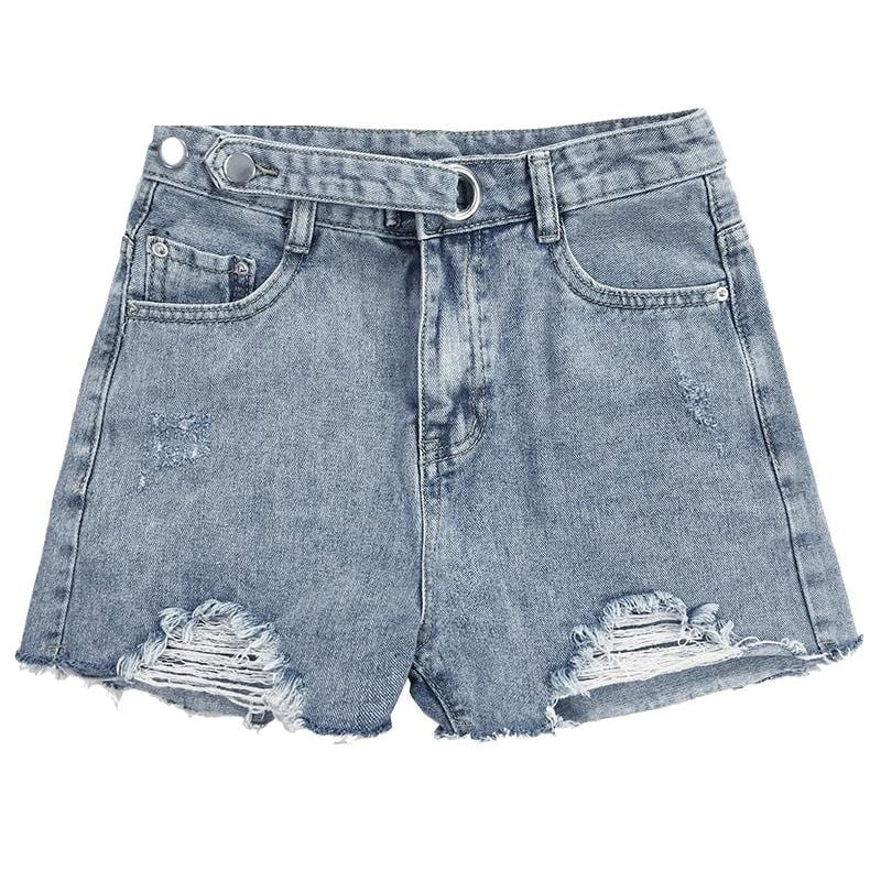 loose leg denim shorts