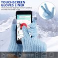 thumbnail image 2 of FZ FANTASTIC ZONE Women's Winter Warm Touchscreen Cable Knit Gloves Elastic Cuff Fleece Lined Thermal Gloves for Texting Driving, 2 of 6