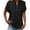 48#Black, variant on Women's Short Sleeve V Neck Button Tunic Blouse Loose Fit Solid Color Top 2026 Light Purple S