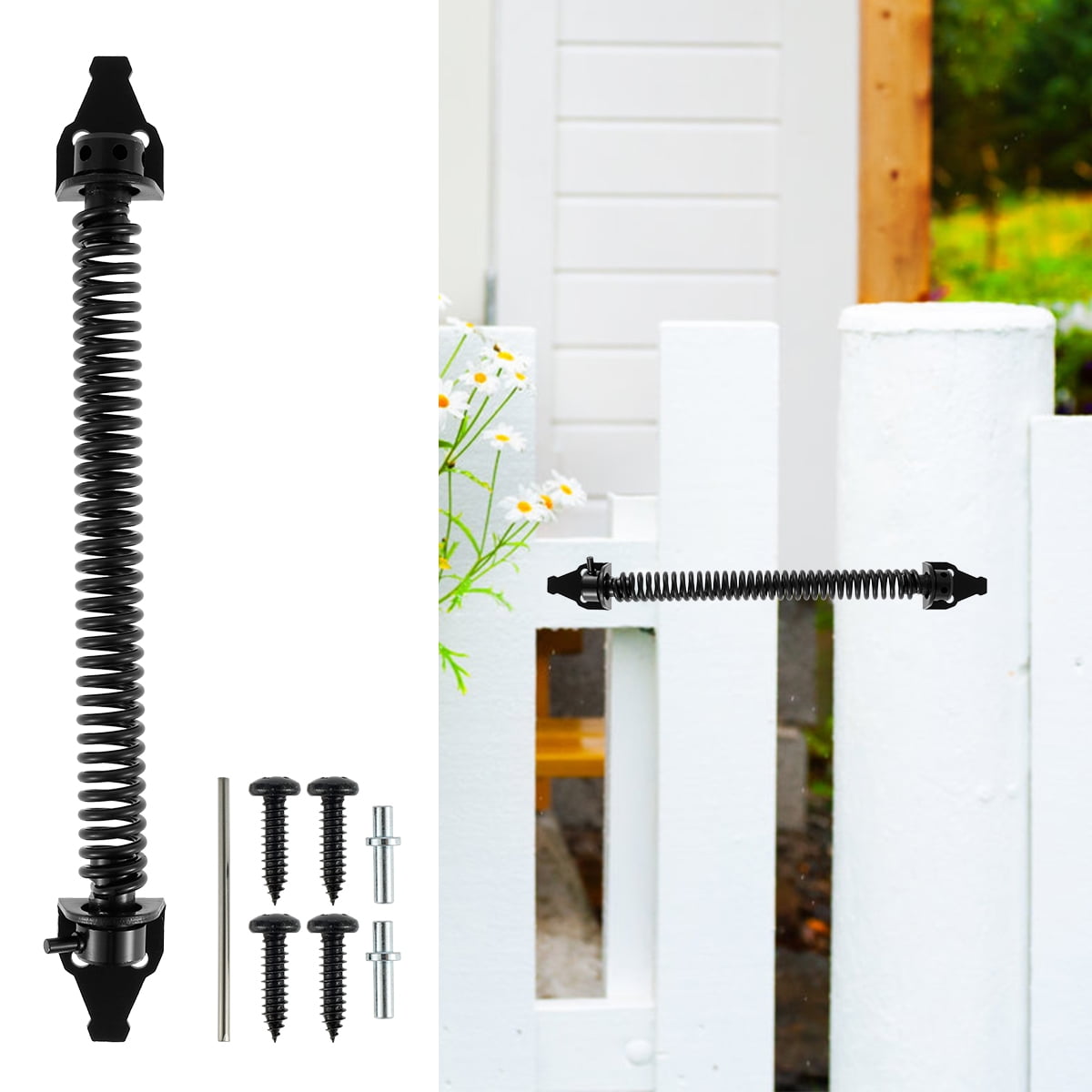 Welpettie Gate Springs Self Closing Heavy Duty 8in Outdoor Gates Adjustable Tensioner Automatic