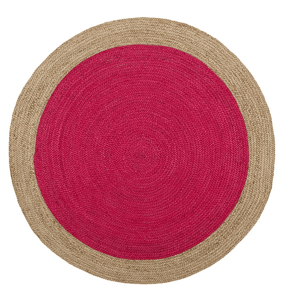 Jaipur Art And Craft Natural 300x300 CM (10 x 10 Square feet)(117 x 117.00 Inch)Multicolor Round Jute AreaRug Carpet throw