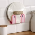 thumbnail image 1 of Wall Mounted Pot Lid Holder Plastic Kitchen Storage Rack for Pot Lids and Cutting Boards, 1 of 6