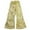 Gold, variant on Girls Flare Leggings Girls Glitter Flare Performance Pants For Dance Yoga Practice And Stage Shows With Comfortable Elastic Waistband,Light Green