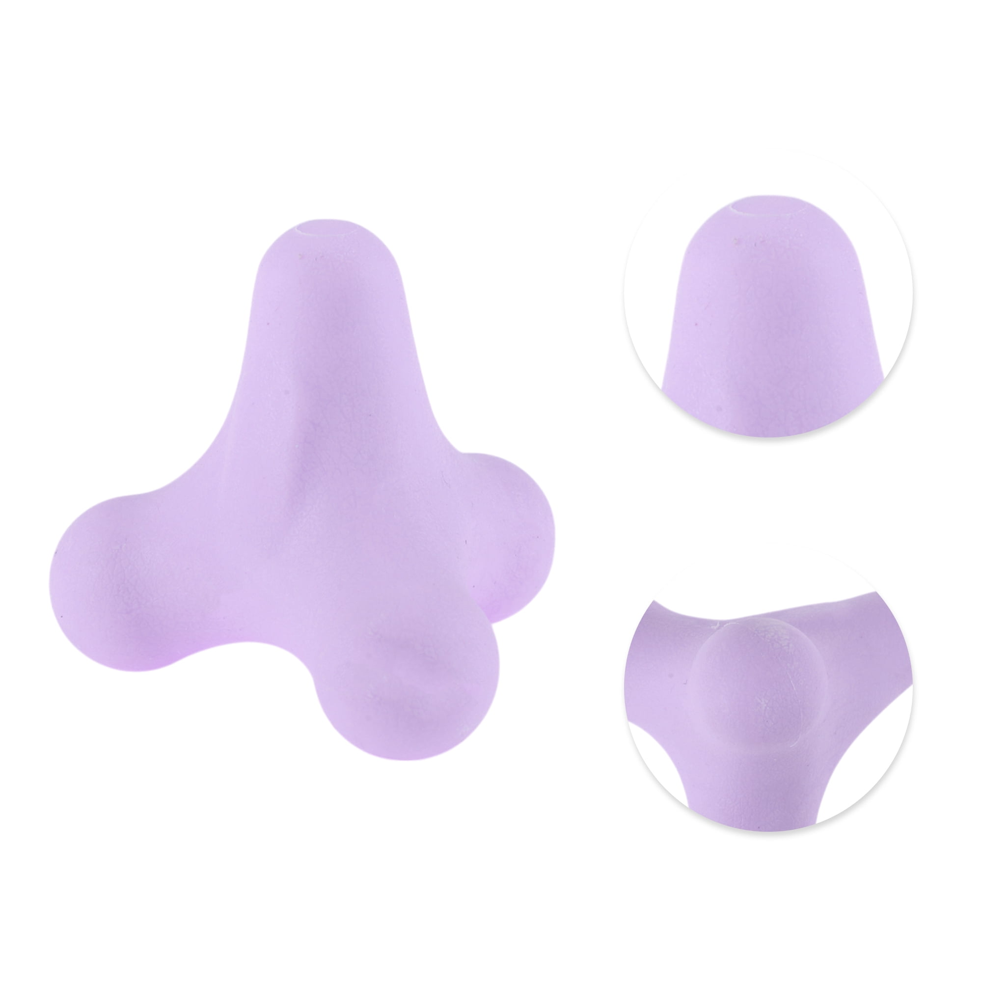 Unique Bargains 4-Corner Massage Ball Manual for Stress Ease Purple