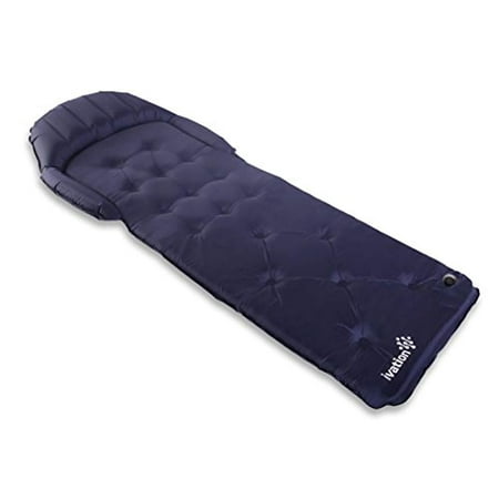 Camping Air Mattress Cot Portable Inflatable Sleeping Foam Airbed Pad, Self-Inflates and Deflates, Rolls up, Lightweight for Backpack, Great for Sleep Out, Car Bed, and Any Outdoor (Best Cot Sleeping Pad)