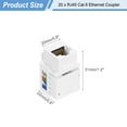 thumbnail image 2 of Paquete de 20 conectores RJ45 Cat 6, adaptador de acoplador Cat6 para cable Cat6, blanco, 2 of 6